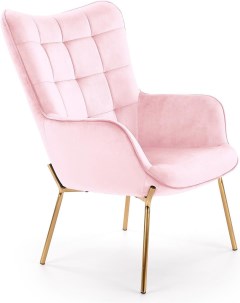 Кресло CASTEL 2 светло розовый золотой V CH CASTEL_2 FOT J ROZOWY Halmar