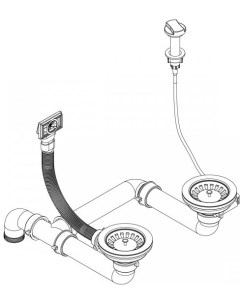 Донный клапан для сифона AQF 003 V AQF 003 Aquasanita