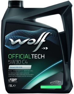 Моторное масло OfficialTech 5W30 C4 5л 65608 5 Wolf