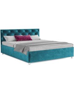 Кровать Классик бархат 160 сине зеленый Mebel-ars