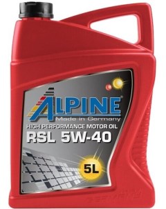 Моторное масло RSL 5W40 4л 0100148 Alpine