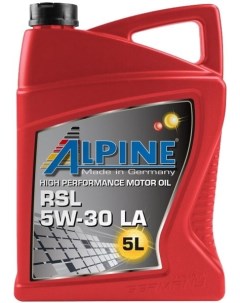 Моторное масло RSL 5W30 LA 5л 0100302 Alpine