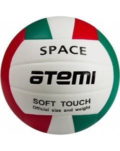 Волейбольный мяч SPACE зеленый белый красный Atemi
