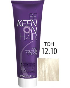 Крем краска для волос Colour Cream 12 10 платиновый блондин пепельный Keen