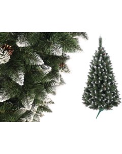 Новогодняя елка Бриллиантовая кончики белые 150 см в пленке EB150F PVC Miamar