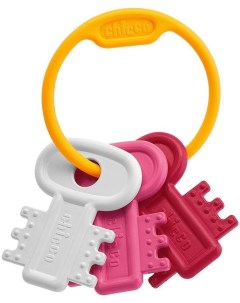 Прорезыватель для зубов Baby Classic Ключи на кольце 340628089 розовый 00063216100000 Chicco