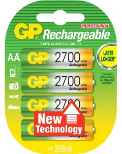 Батарейка аккумулятор зарядное АА 2700мАч 4шт HCBB8 2PLC4 Gp