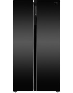 Холодильник CS6503FV Черное стекло Hyundai