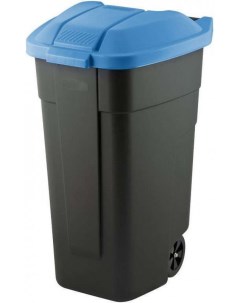 Контейнер для мусора 214127 110 л черный голубой Curver