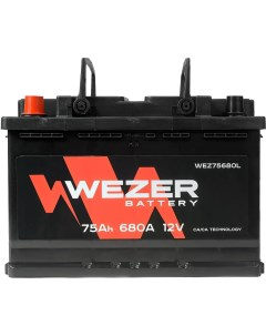 Автомобильный аккумулятор WEZ75680L Wezer