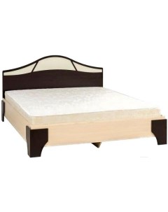 Кровать Спальня Лагуна 5 160x200 Двуспальная дуб венге дуб млечный Sv-мебель