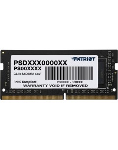 Оперативная память SO DIMM DDR 4 DIMM 8Gb PC25600 PSD48G320081S Patriot