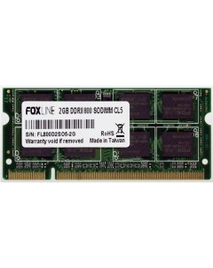 Оперативная память SODIMM 2GB 800 DDR2 FL800D2S5 2G Foxline