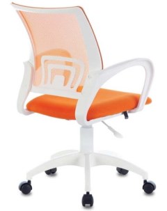 Офисное кресло Fly MG 396W с подлокотниками сетка TW 38 3 TW 96 1 оранжевый белый 532401 Brabix