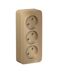 Титан Розетка 3-гнездн. б/з с/ш изол.пл. BLNRA001314 Blanca