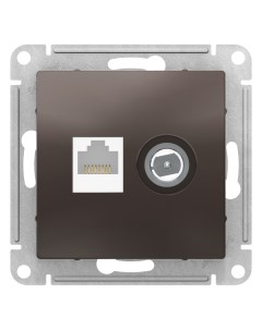 ATLASDESIGN мокко Розетка 2-гнездн. TV+RJ45 (без рамки) ATN000689 Schneider electric