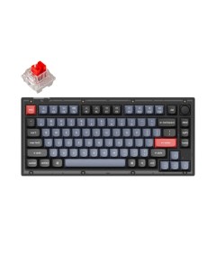 Клавиатура V1 Frosted Black RGB Hot Swap Knob K pro Red Switch V1 C1 RU Keychron