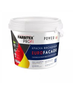 Краска фасад силик самооч высокопр базаА 12кг 8л EuroFacade PROFI Farbitex