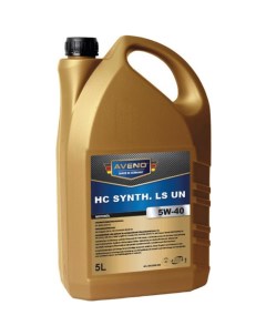 Синтетическое моторное масло HC SYNTH 5W 40 LS UN 5 л Aveno
