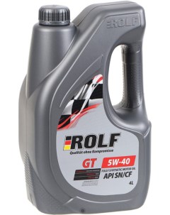 Моторное масло GT SAE 5W 40 API SN CF 4л 322436 Rolf