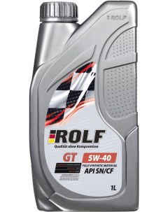 Моторное масло GT SAE 5W 40 API SN CF 1л 322437 Rolf