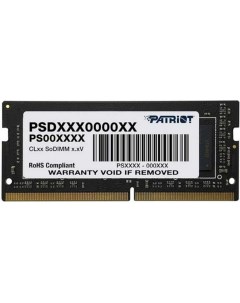 Оперативная память SO DIMM DDR 4 DIMM 16Gb PC19200 2400Mhz PSD416G240081S Patriot