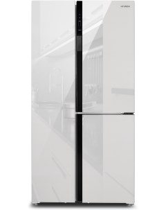 Холодильник CS6073FV Белое стекло Hyundai
