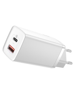 Сетевое зарядное устройство CCGAN2L B02 GaN2 Lite Quick Charger Type C USB 65W White Baseus