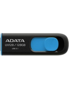 USB Flash DashDrive UV128 Black Blue 128GB AUV128 128G RBE A-data