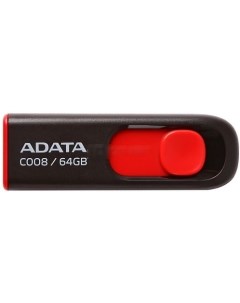 USB Flash C008 Black Red 64 Гб AC008 64G RKD A-data