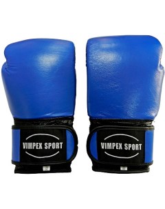 Боксерские перчатки 3034 2022 14 OZ без надписей синий Vimpex sport