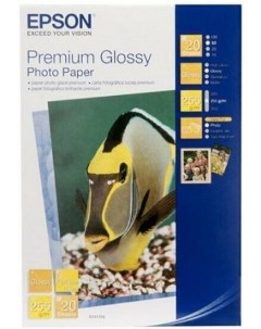 Фотобумага Premium Glossy Photo Paper 10x15 20 листов C13S041706 Epson