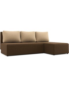 Угловой диван Комо бежевый коричневый 2017003206766 Stolline