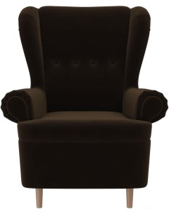 Кресло Лига Диванов Торин велюр коричневый 100924 Mebelico
