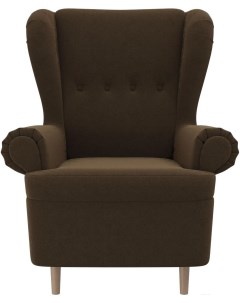 Кресло Лига Диванов Торин микровельвет коричневый 100932 Mebelico
