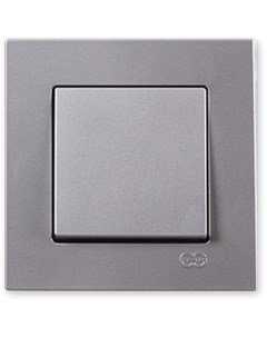 Eqona серебро Выключатель 1 кл без рамки 01401500 150101 Gunsan