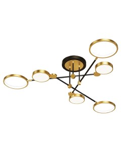 Потолочная светодиодная люстра lussole loft gilbert lsp 8433 золотой 1260x260 см Lussole (loft)