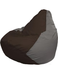 Кресло мешок Груша Мега коричневый серый Г3 1 327 Flagman