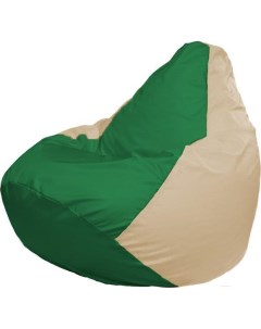 Кресло мешок Груша Супер Мега зеленый светло бежевый Г5 1 240 Flagman