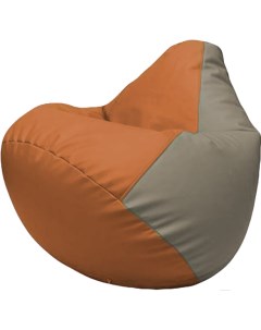 Кресло мешок Груша Макси оранжевый светло серый Г2 3 2002 Flagman