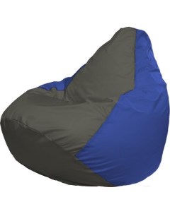 Кресло мешок Груша Супер Мега темно серый синий Г5 1 367 Flagman