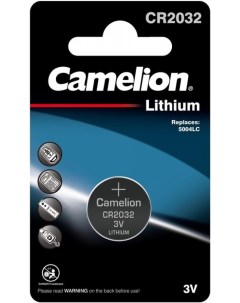 Батарейка Lithium CR2032 1шт CR2032 BP1 Camelion