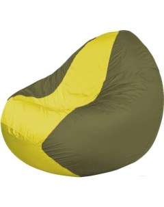 Кресло мешок кресло Classic К2 1 137 желтый темно оливковый Flagman