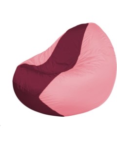 Кресло мешок кресло Classic К2 1 78 бордовый светло розовый Flagman