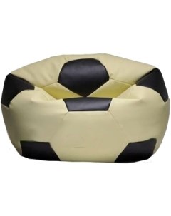 Кресло мешок кресло Мяч Стандарт М1 3 1116 кремовый черный Flagman