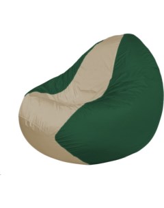 Кресло мешок кресло Classic К2 1 62 светло бежевый зеленый Flagman