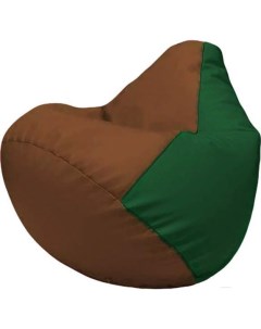 Кресло мешок Груша Макси зеленый коричневый Г2 3 0107 Flagman