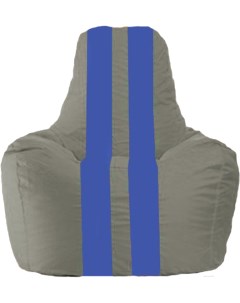 Кресло мешок кресло Спортинг С1 1 345 серый с синими полосками Flagman