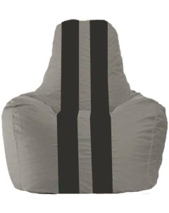 Кресло мешок кресло Спортинг С1 1 354 cерый с чёрными полосками Flagman
