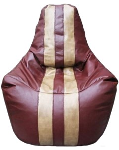 Кресло мешок Спортинг С2 3 04 коричневый бордовый Flagman